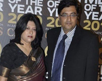 Arnab Goswami with wife