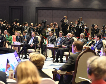 Bangkok: Prime Minister Narendra Modi at the 14th East Asia Summit in Bangkok, Thailand on Nov 4, 2019. (Photo: IANS/PIB)