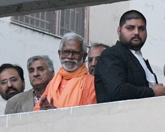  Panchkula: Hindu leader Swami Aseemanand, who along with other three accused was acquitted by a National Investigation Agency (NIA) court in February 2007 Samjhauta Express train blast case; in Panchkula, Haryana on March 20, 2019. The NIA court had