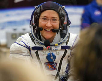 NASA astronaut who set female space record back on Earth