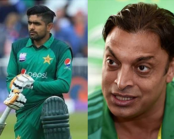 Babar Azam (left) - Shoaib Akhtar (fight)