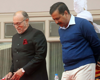 Delhi Chief Minister Arvind Kejriwal and Delhi Lt Governor Anil Baijal.(File Photo: IANS)