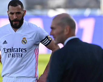 Zidane leaves out Benzema for Champions League tie against Atalanta