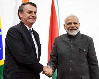 Brazilian President Jair Bolsonaro with Prime Minister Narendra Modi (file photo)