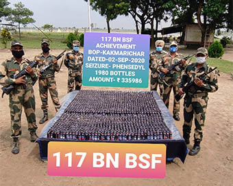 BSF seizes Phensedyl worth over Rs 3 lakh from Bangladesh border
