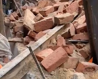 Mother-son dies after part of building collapse in Delhi