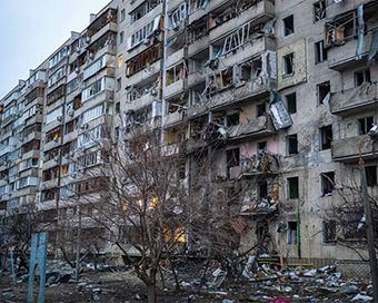 RUSSIA-UKRAINE WAR: Missile damages govt building in Kharkiv