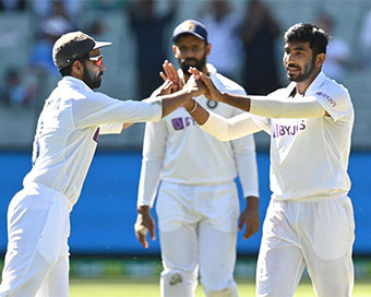 Bumrah celebrating a wicket