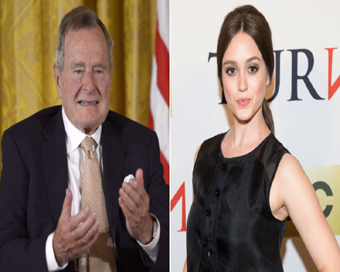File photo: George H.W. Bush and  Actress Heather Lind