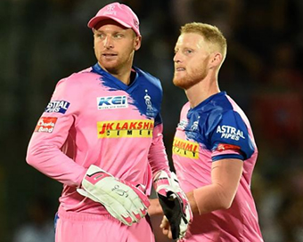 Jos Buttler with Ben Stokes