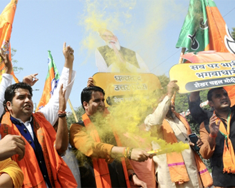 UP Election Result: Celebrations begin at BJP headquarters in Delhi