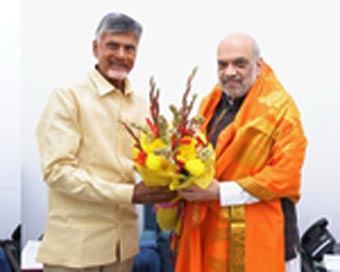 N. Chandrababu Naidu, Pawan Kalyan meet Amit Shah again