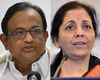 P. Chidambaram, Nirmala Sitharaman (file photo)