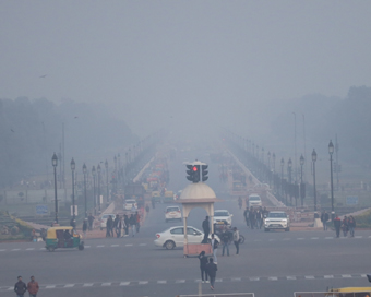 New Delhi: Fog engulfs the national capital amid severe cold day conditions, on Dec 28, 2019. This might be the coldest December in a century after the year 1997 as there have been only four years in the last 100 years where the mean temperature duri