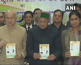 Congress Himachal poll manifesto woos farmers, youths, employees