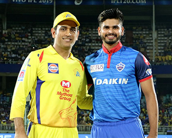 CSK skipper MS Dhoni and DC captain Shreyas Iyer