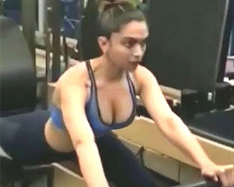 Deepika Padukone gyming (file photo)