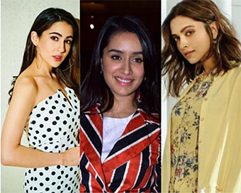 Sara Ali Khan, Shraddha Kapoor,  Deepika Padukone