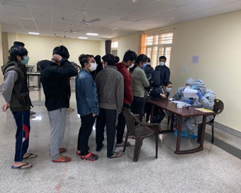 New Delhi: Samples of all 406 people who arrived from Wuhan, China collected for final test in view of the coronavirus outbreak, at ITBP Quarantine facility in Chhawla, New Delhi on Feb 14, 2020. Reports expected in 2-3 days. Periodical checkups also