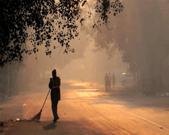 Cold Wednesday morning in Delhi