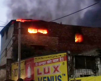 Fire in Delhi cosmetics factory, one dead