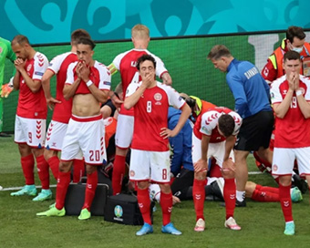 Euro 2020: Denmark-Finland game suspended after Eriksen collapses