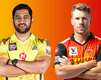 CSK captain MS Dhoni and SRH captain David Warner