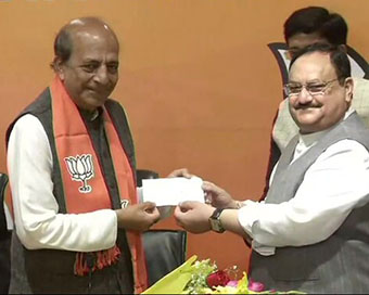 Former Trinamool Congress MP Dinesh Trivedi joins BJP