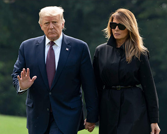 US President Donald Trump with First Lady Melania 