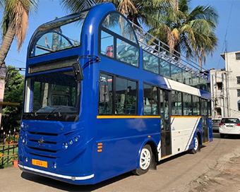 Mamata Banerjee unveils double-decker open-roof buses in Kolkata  
