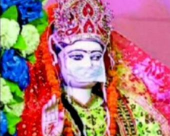 Goddess Durga wears mask to send a message amid pandemic