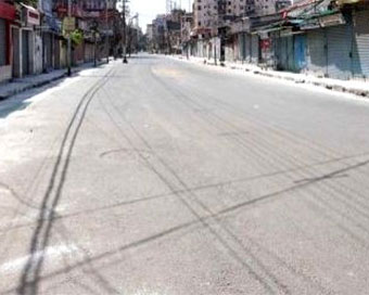 Empty streets in Ayodhya