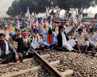Farmers block tracks but protests remain peaceful in Punjab, Haryana