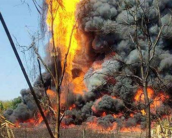 Massive fire in Assam