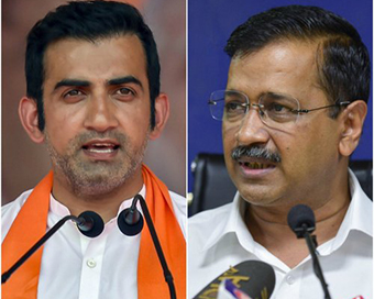 Gautam Gambhir, Arvind Kejriwal (file photo)