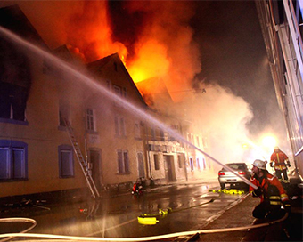 3 hurt, 39 apartments destroyed in German residential complex blaze