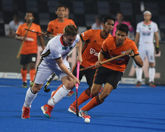 Bhubaneswar: Players in action during a Men