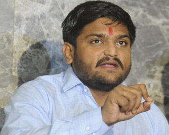 Patidar leader Hardik Patel (file photo)