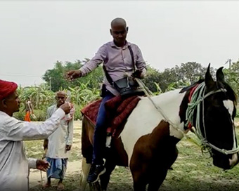 Hit by high fuel prices, Bihar power department staff rides a horse to collect bills