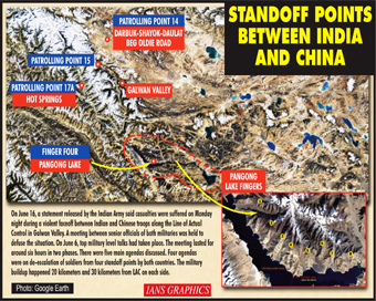 Standoff points between India and China. (IANS Infographics)