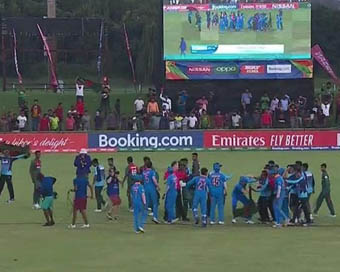 India U19 players altercation with Bangladesh U19 players