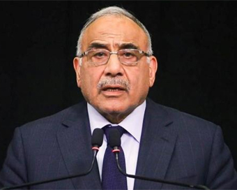 The Iraqi caretaker Prime Minister Adel Abdul Mahdi (file photo)