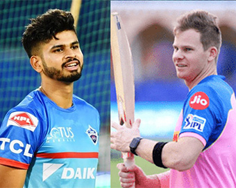 DC captain Shreyas Iyer and RR captain Steve Smith