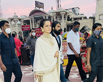 Kangana Ranaut visits Lord Jagannath temple in Puri