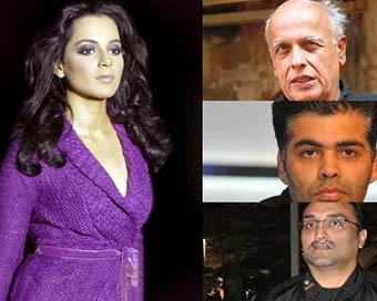 Kangana Ranaut: Karan Johar, Aditya Chopra, Mahesh Bhatt 