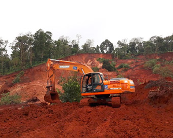 Kodagu: A view of the coffee estate that was destroyed in the recent floods that hit Madikeri in Kodagu district of Karnataka on Aug 26, 2018.