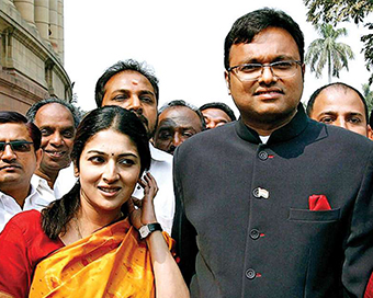 Karti Chidambaram with his wife