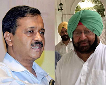 Arvind Kejriwal (left) - Amarinder Singh (right)