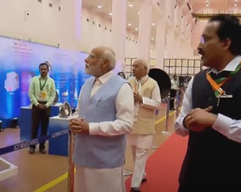 Prime Minister Narendra Modi arrived here on a day-long visit