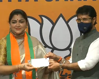 Congress spokesperson Khushboo Sundar joins BJP